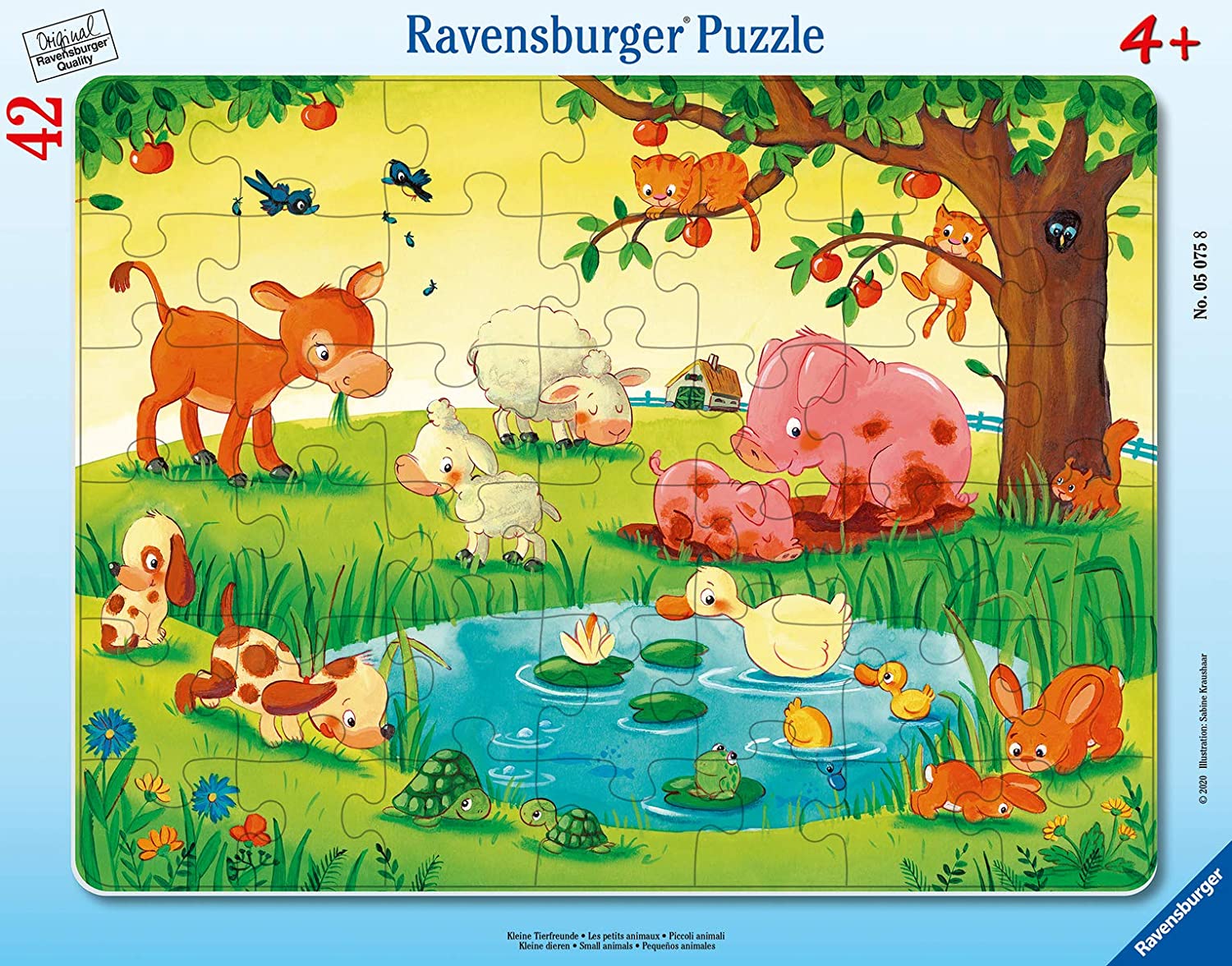 Пъзел Ravensburger от 42 части - Приятели на животните