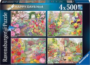 Пъзел Ravensburger от 4 x 500 части - Славни градини