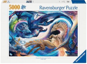 Пъзел Ravensburger от 5000 части - Дракон, Ден и нощ