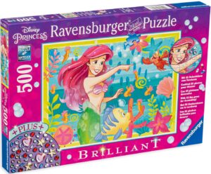 Блестящ пъзел Ravensburger от 500 части - Ариел