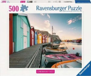 Пъзел Ravensburger от 500 части - Къщи за лодки в Смьоген