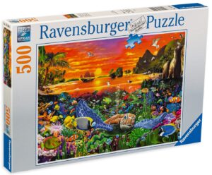 Пъзел Ravensburger от 500 части - Костенурка на риф
