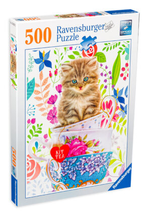 Пъзел Ravensburger от 500 части - Коте в чашка
