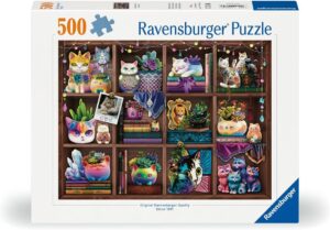 Пъзел Ravensburger от 500 части - Котенца и сукуленти