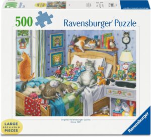 Пъзел Ravensburger от 500 XXL - Котешка дрямка