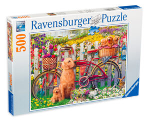 Пъзел Ravensburger от 500 части - Кученца в двора