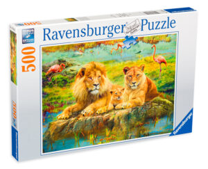 Пъзел Ravensburger от 500 части - Лъвове в саваната