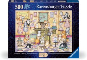 Пъзел Ravensburger от 500 части - Луди котки: Таби и Ко