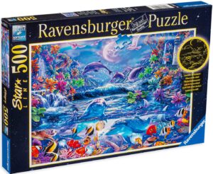 Светещ пъзел Ravensburger от 500 части - Лунна магия
