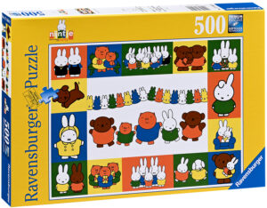Пъзел Ravensburger от 500 части - Портрети на Miffy