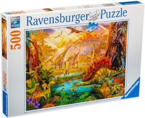 Пъзел Ravensburger от 500 части - Светът на динозаврите