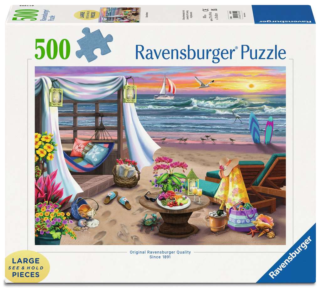 Пъзел Ravensburger от 500 XXL части - Отдих в Кабана