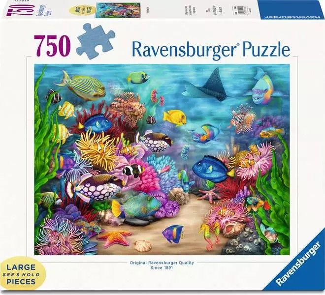Пъзел Ravensburger от 750 XXL части - Живот в тропическия риф
