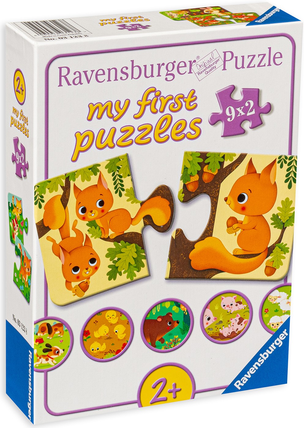 Пъзел Ravensburger от 9 x 2 части - Животните и техните деца