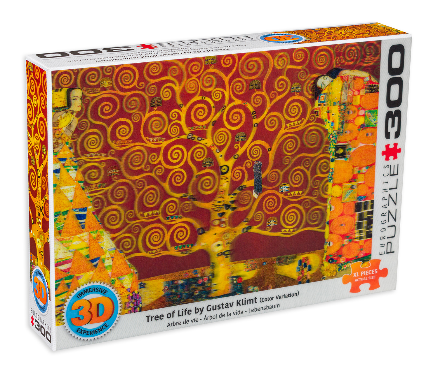 Пъзел с 3D ефект Eurographics от 300 части - Дървото на Живота от Климт