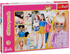 Пъзел с брокат Trefl от 100 части - Барби