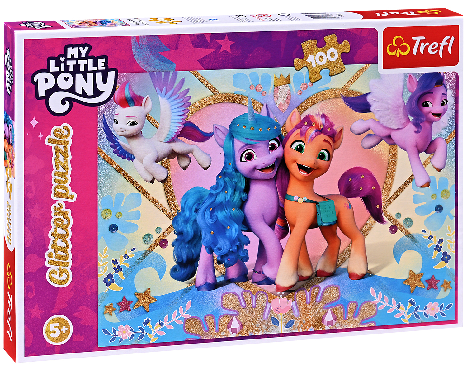 Пъзел с брокат Trefl от 100 части - Моето малко пони