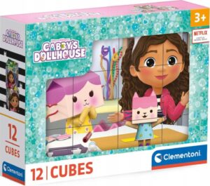Пъзел с кубчета Clementoni от 12 части - Къщата за кукли на Габи