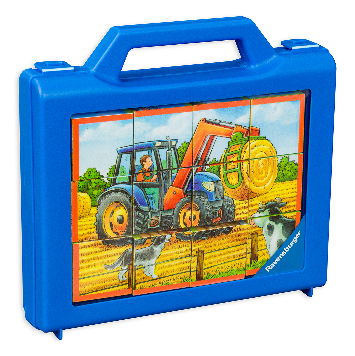 Пъзел с кубчета Ravensburger от 12 части - Фермерски машини