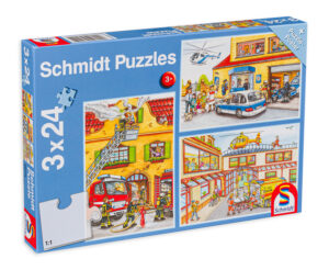 Пъзел Schmidt 3 в 1 - Пожарникари и полицаи