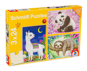 Пъзел Schmidt 3 в 1 - Сладки животни