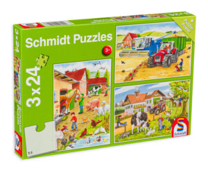 Пъзел Schmidt 3 в 1 - Във фермата