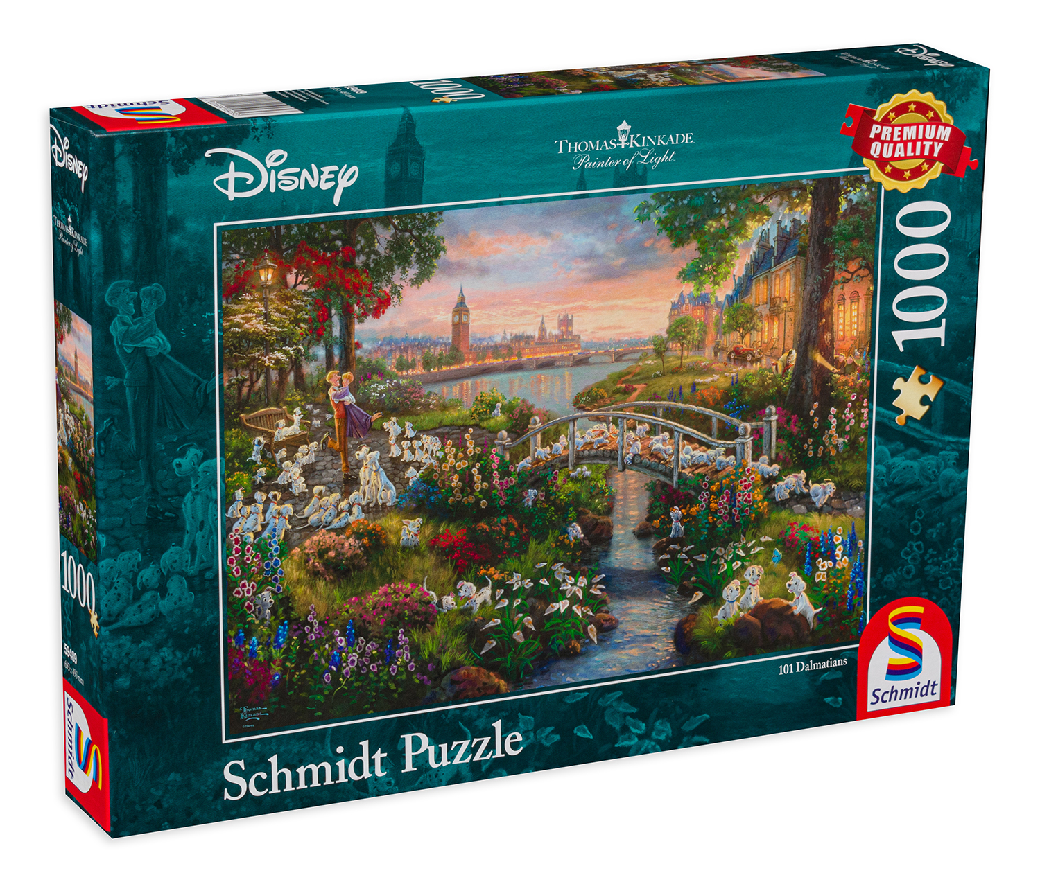Пъзел Schmidt от 1000 части - 101 далматинци, Томас Кинкейд