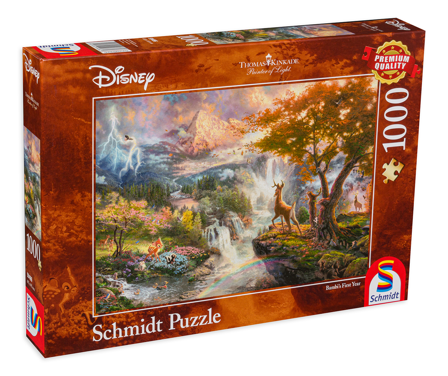 Пъзел Schmidt от 1000 части - Бамби, Томас Кинкейд