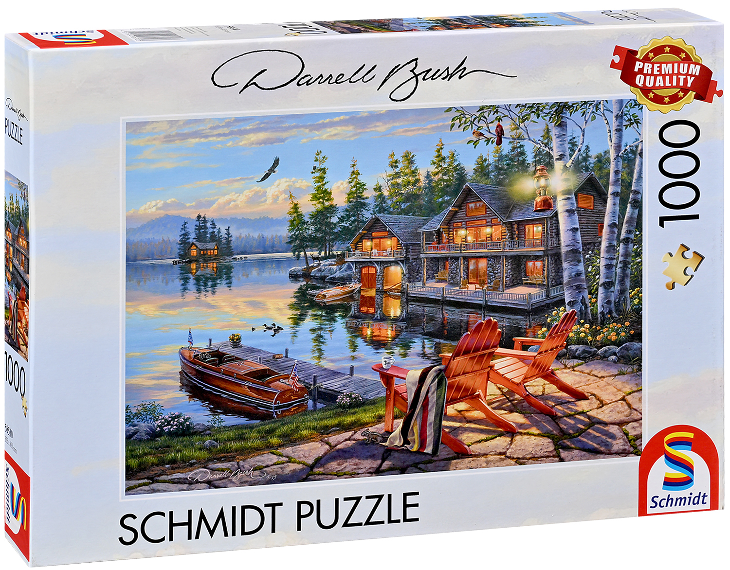 Пъзел Schmidt от 1000 части - Брегът на езерото Лун