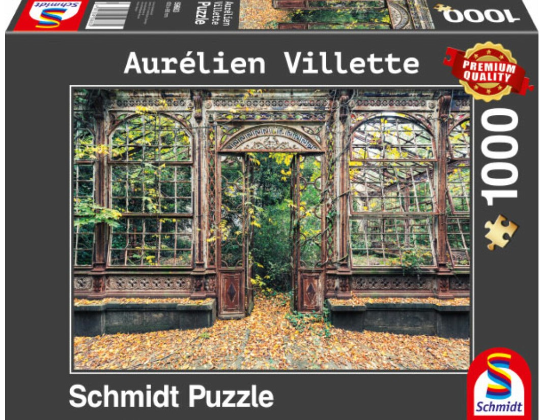 Пъзел Schmidt от 1000 части - Есен в двора