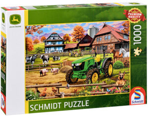Пъзел Schmidt от 1000 части - Ферма с трактор John Deere 5050E