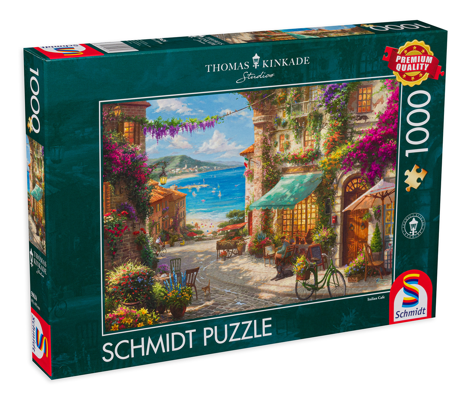 Пъзел Schmidt от 1000 части - Италианско кафене, Томас Кинкейд