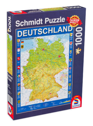 Пъзел Schmidt от 1000 части - Карта на Германия