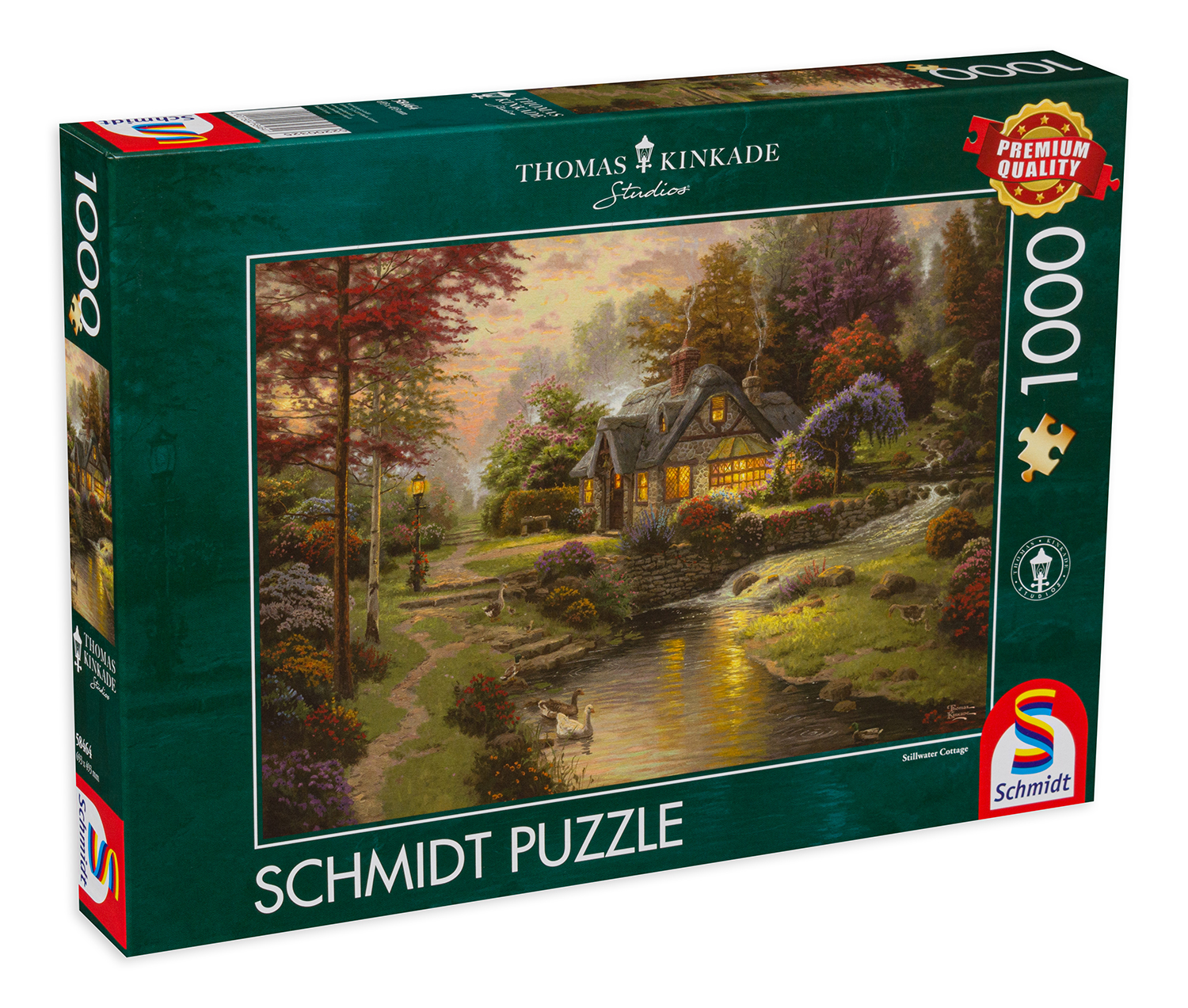 Пъзел Schmidt от 1000 части - Къща край реката, Томас Кинкейд