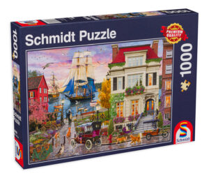 Пъзел Schmidt от 1000 части - Кораб край пристанището