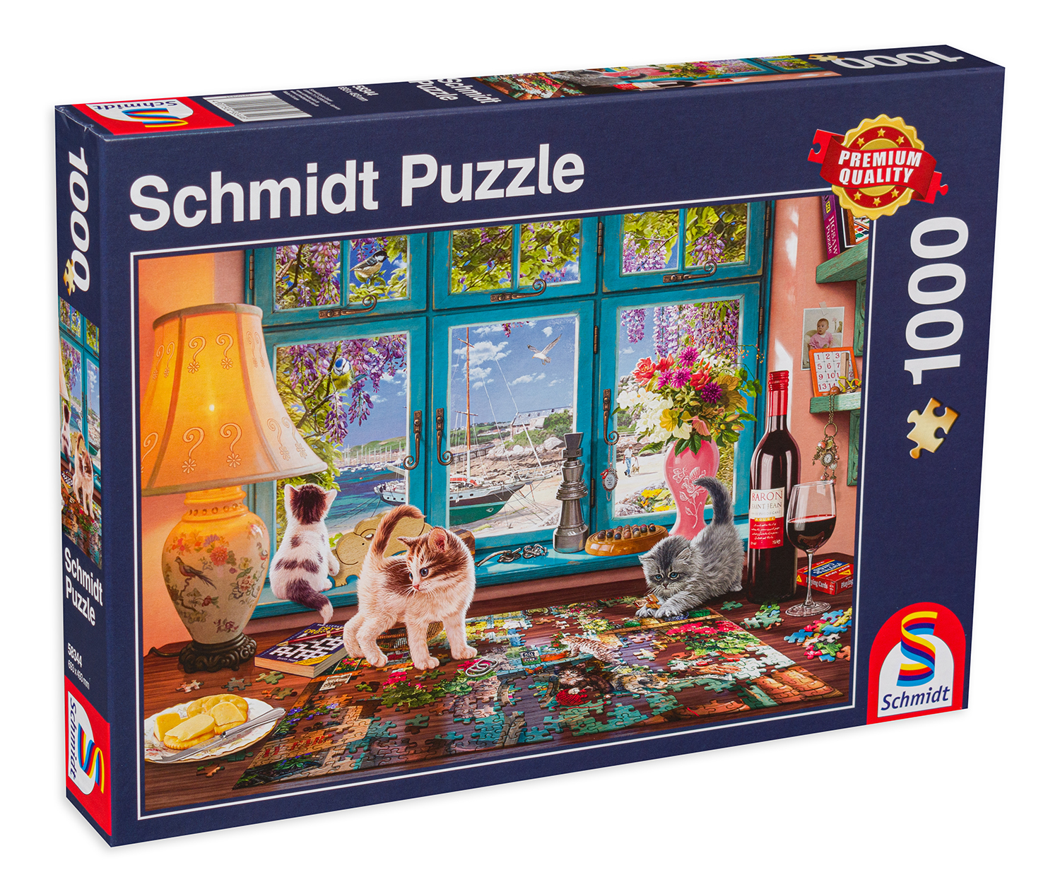 Пъзел Schmidt от 1000 части - Котенца на масата