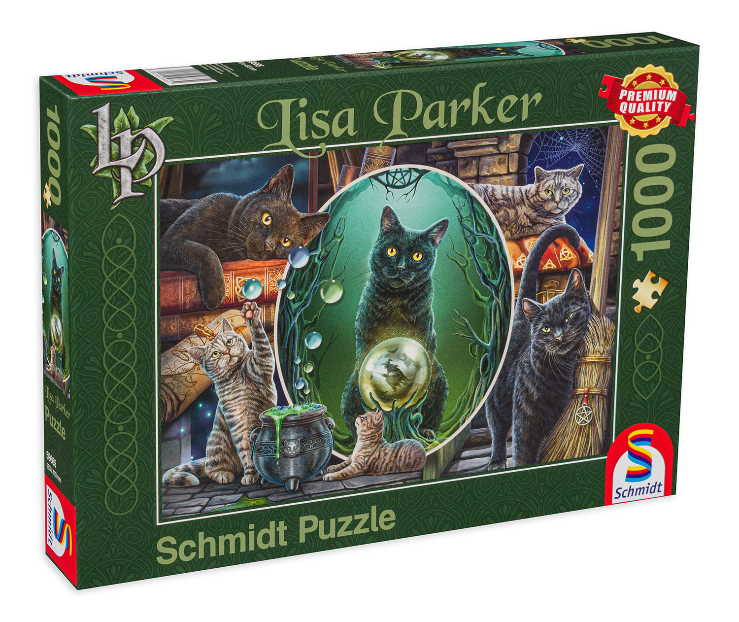 Пъзел Schmidt от 1000 части - Магически котки, Лиса Паркър