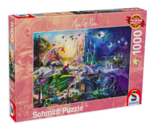 Пъзел Schmidt от 1000 части - Нощно състезание с дракони