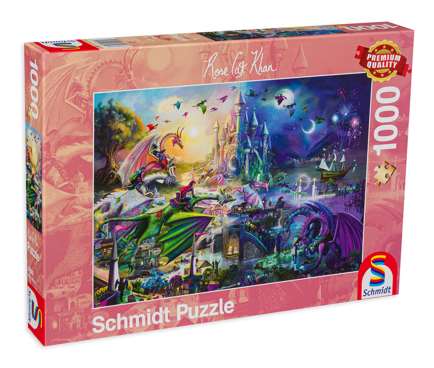 Пъзел Schmidt от 1000 части - Нощно състезание с дракони