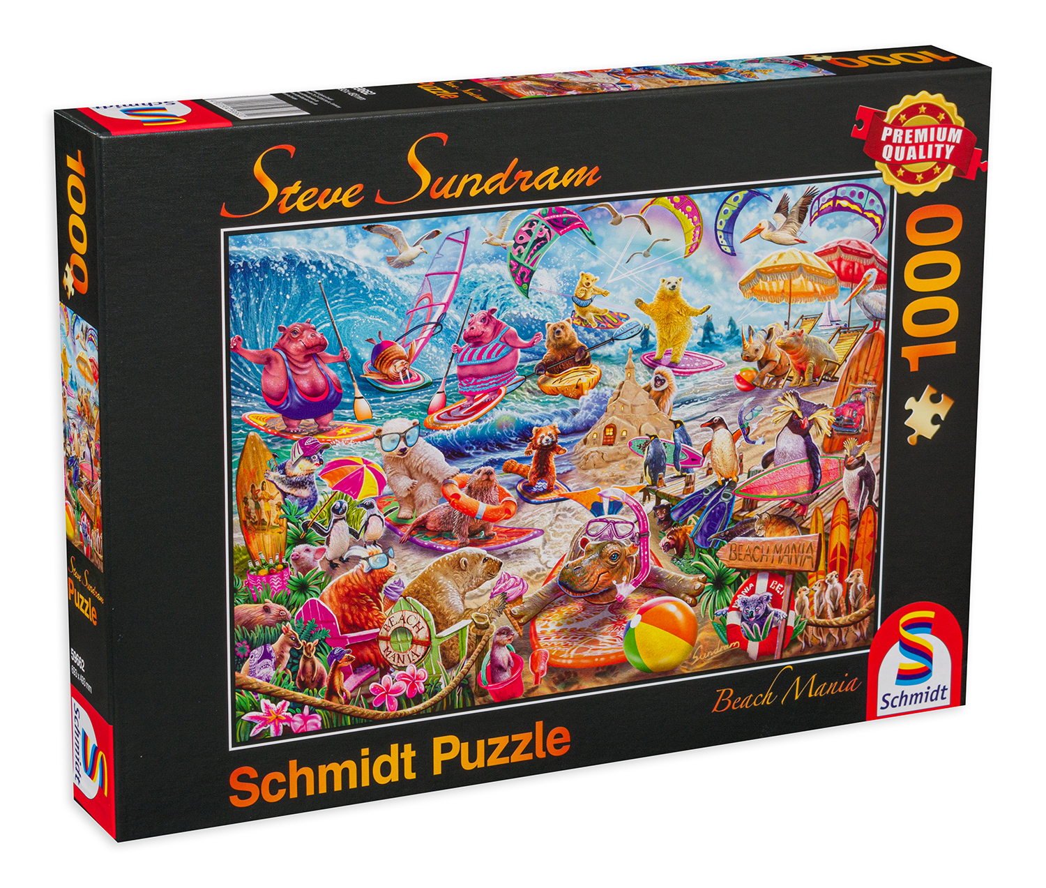 Пъзел Schmidt от 1000 части - Плажна мания, Стив Съндрам