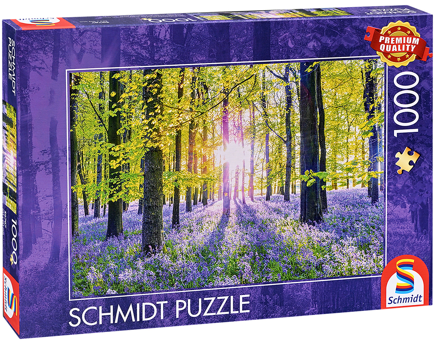 Пъзел Schmidt от 1000 части - Притихнала гора от сини камбанки