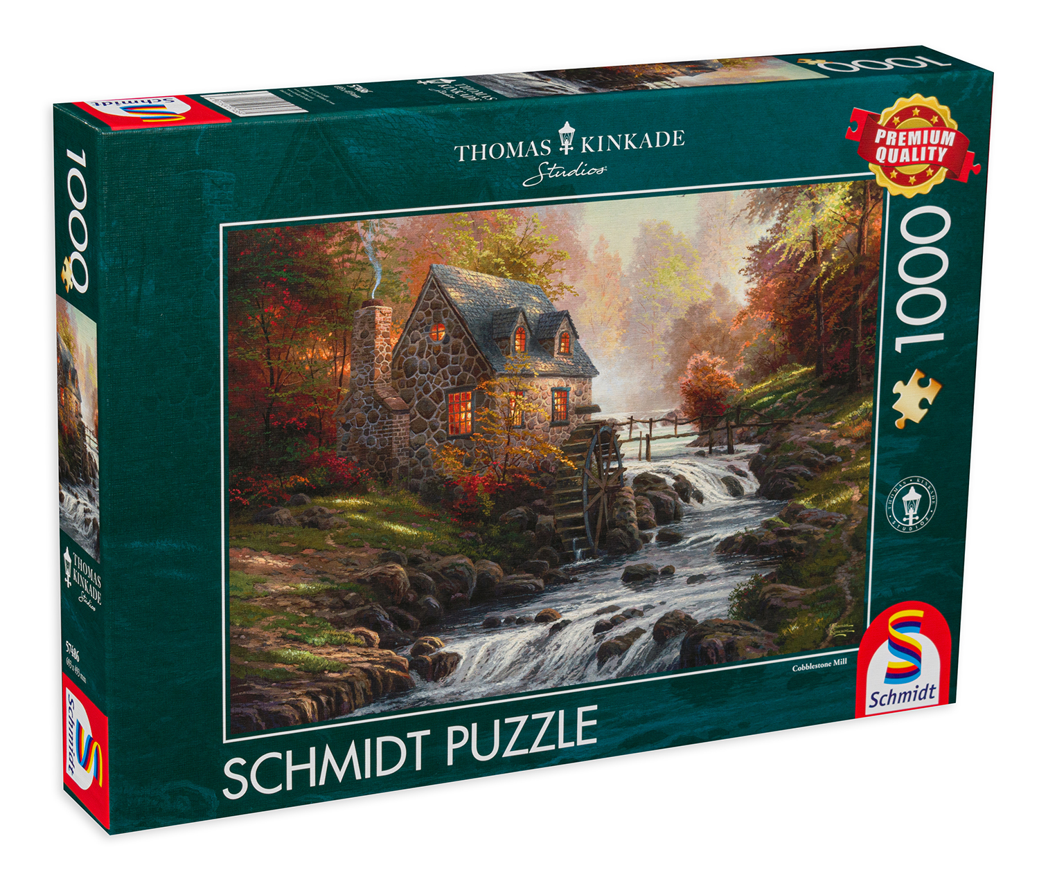 Пъзел Schmidt от 1000 части - Стара мелница, Томас Кинкейд