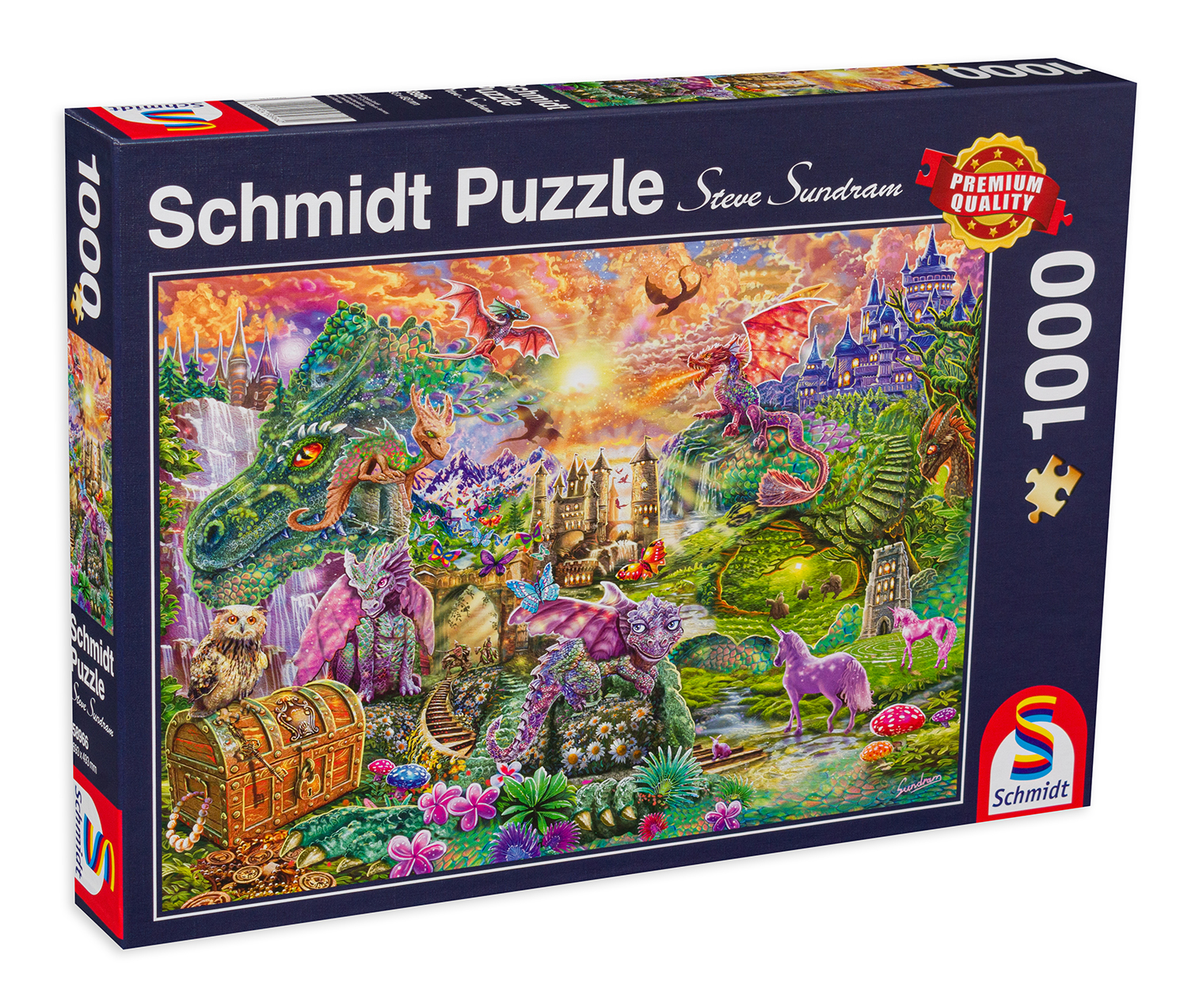 Пъзел Schmidt от 1000 части - Царството на драконите