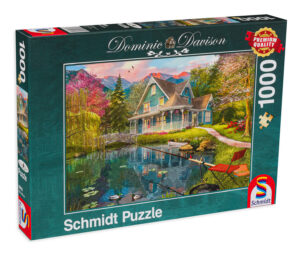 Пъзел Schmidt от 1000 части - Уединена къща край езерото, Доминик Дейвисън