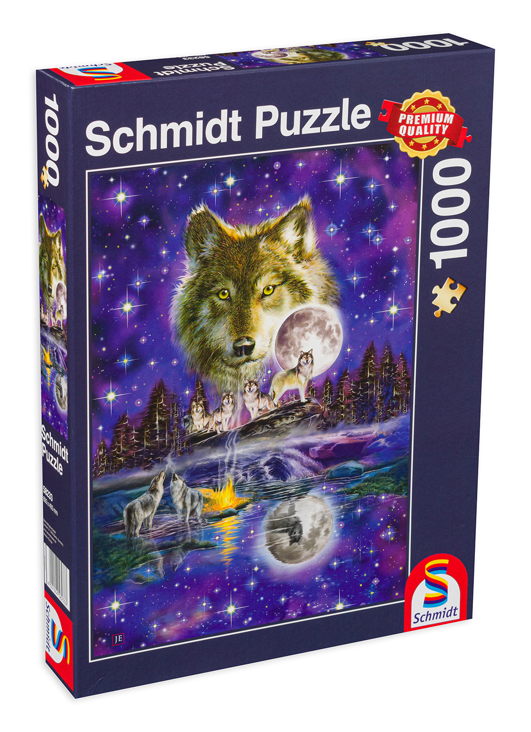 Пъзел Schmidt от 1000 части - Вълк на лунна светлина