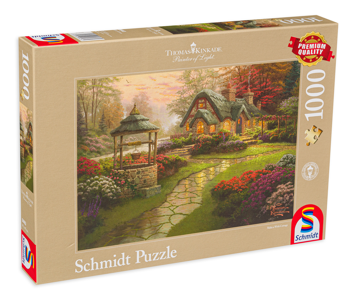 Пъзел Schmidt от 1000 части - Вилата с кладенеца, Томас Кинкейд