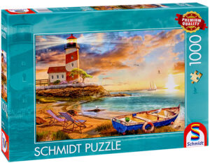 Пъзел Schmidt от 1000 части - Залез в залива на фара