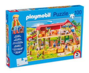 Пъзел Schmidt от 100 части - Ферма, с фигурка Playmobil