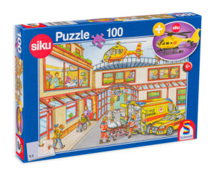 Пъзел Schmidt от 100 части - Спасителен хеликоптер, с фигурка