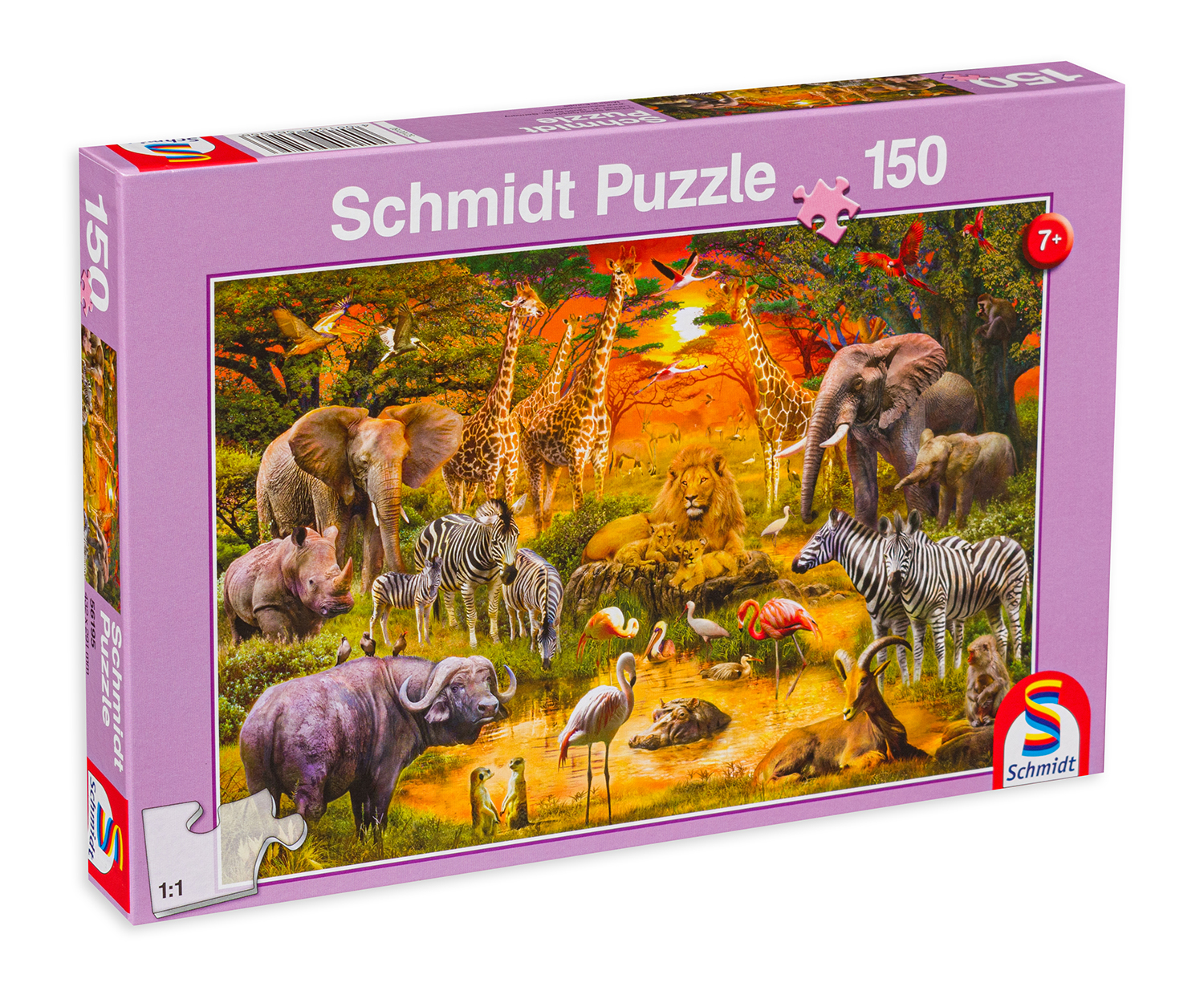 Пъзел Schmidt от 150 части - Африкански животни